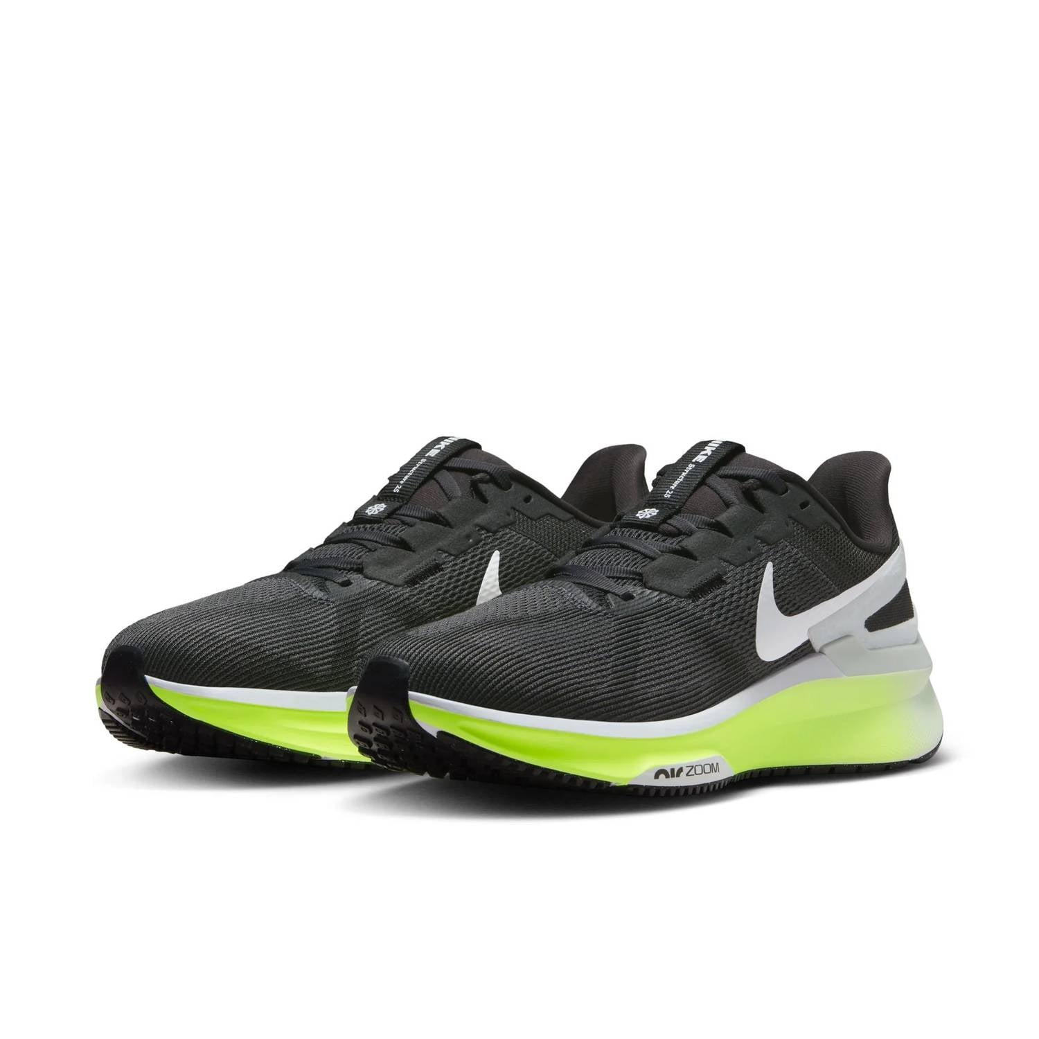 Men's Structure 25 Road Running Shoes In Anthracite & Volt