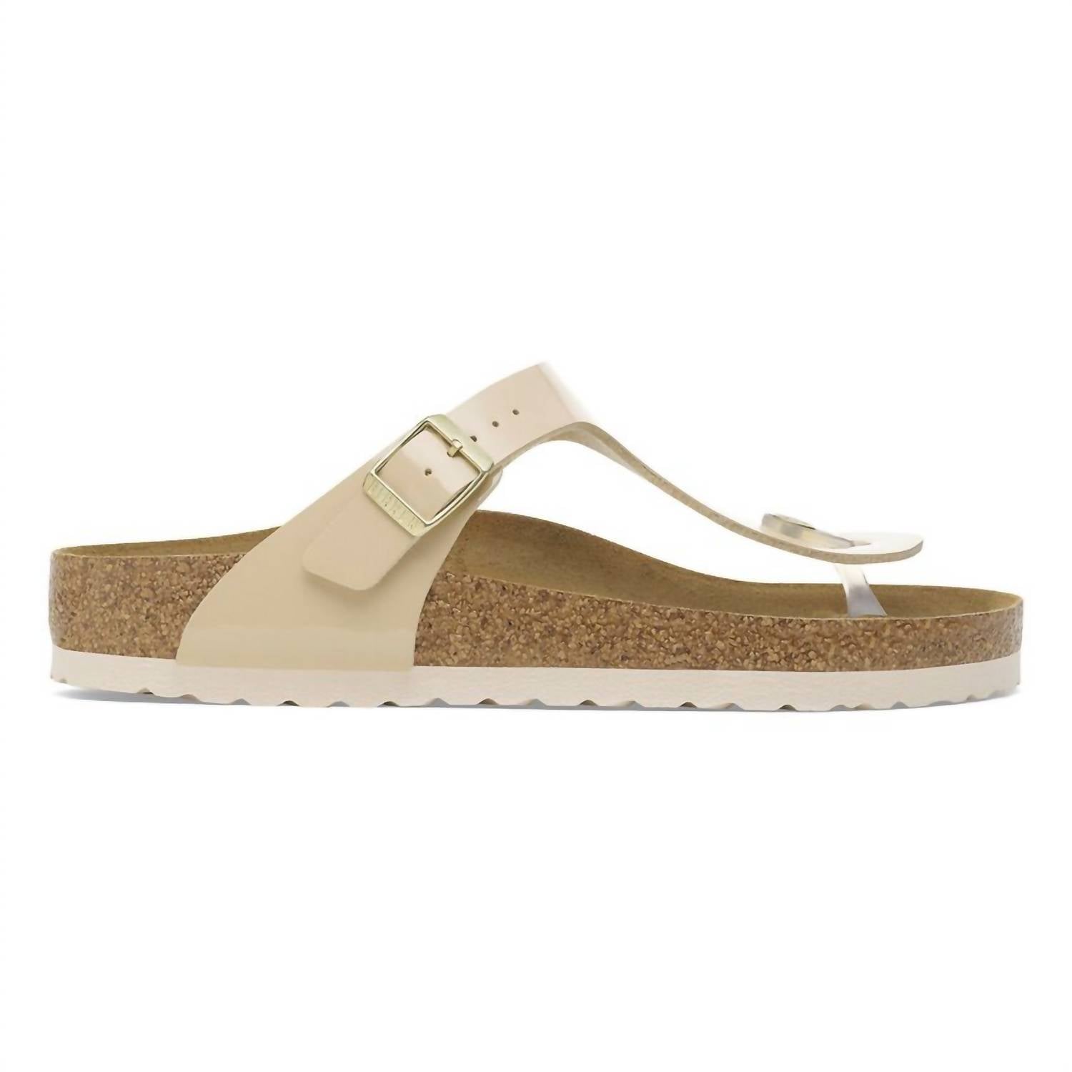 Women's Gizeh Birko-Flor Patent In Sand