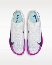 Men's Dragonfly 2 Elite Track & Field Distance Spikes Shoes In White/hyper Violet/bright Crimson/obsidian