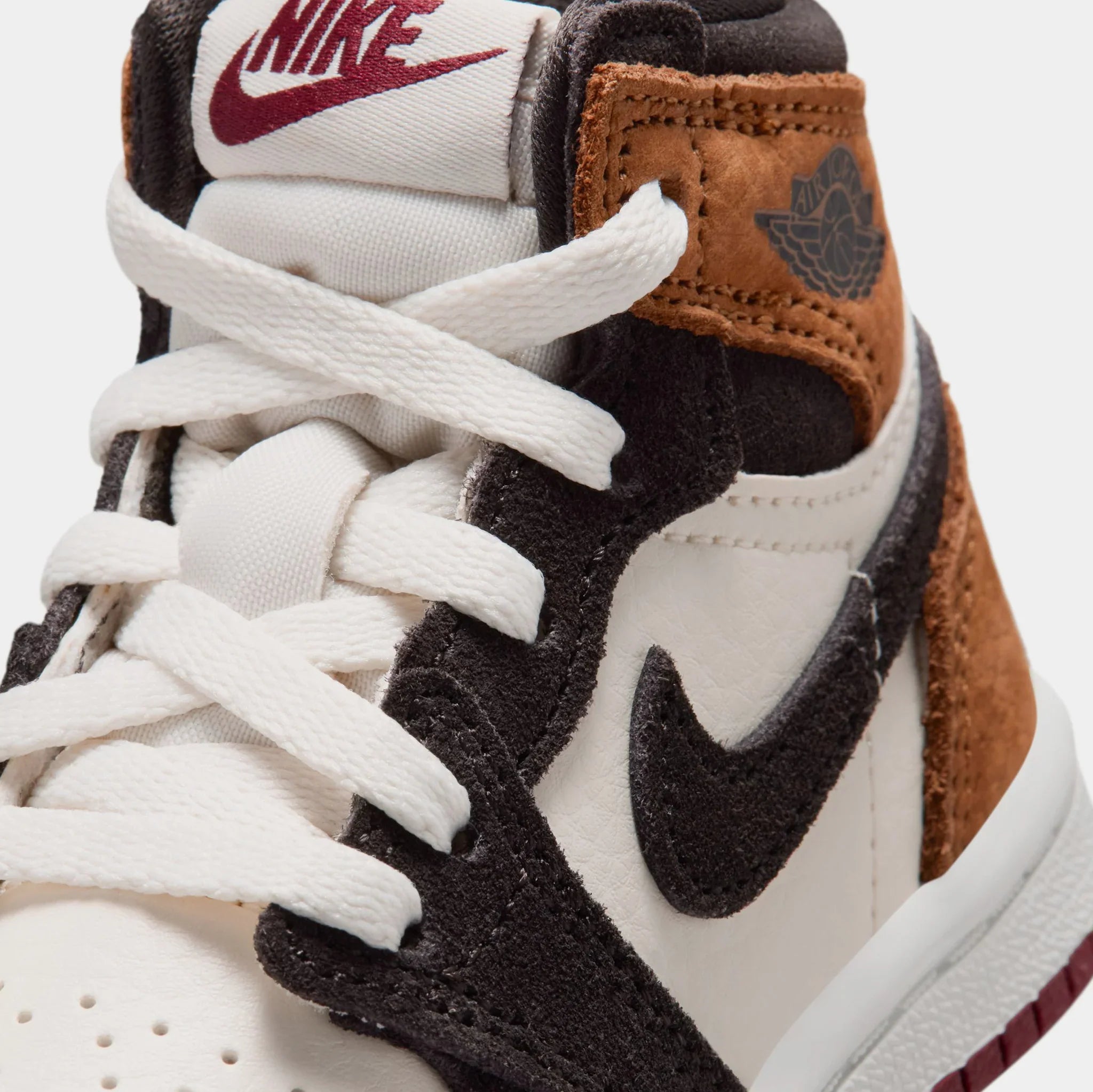Air Jordan 1 Retro High OG Toddler's Love Letter Shadow Brown/Shadow Brown-Soft Pearl-Light British Tan-Team Red FD1413-201