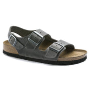 Unisex Milano Soft Footbed Sandal In Iron