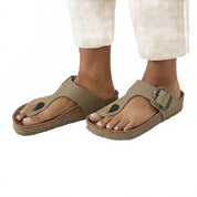 Women's Gizeh Big Buckle Sandal In Faded Khaki