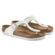 Women's Gizeh Leather Sandals In White