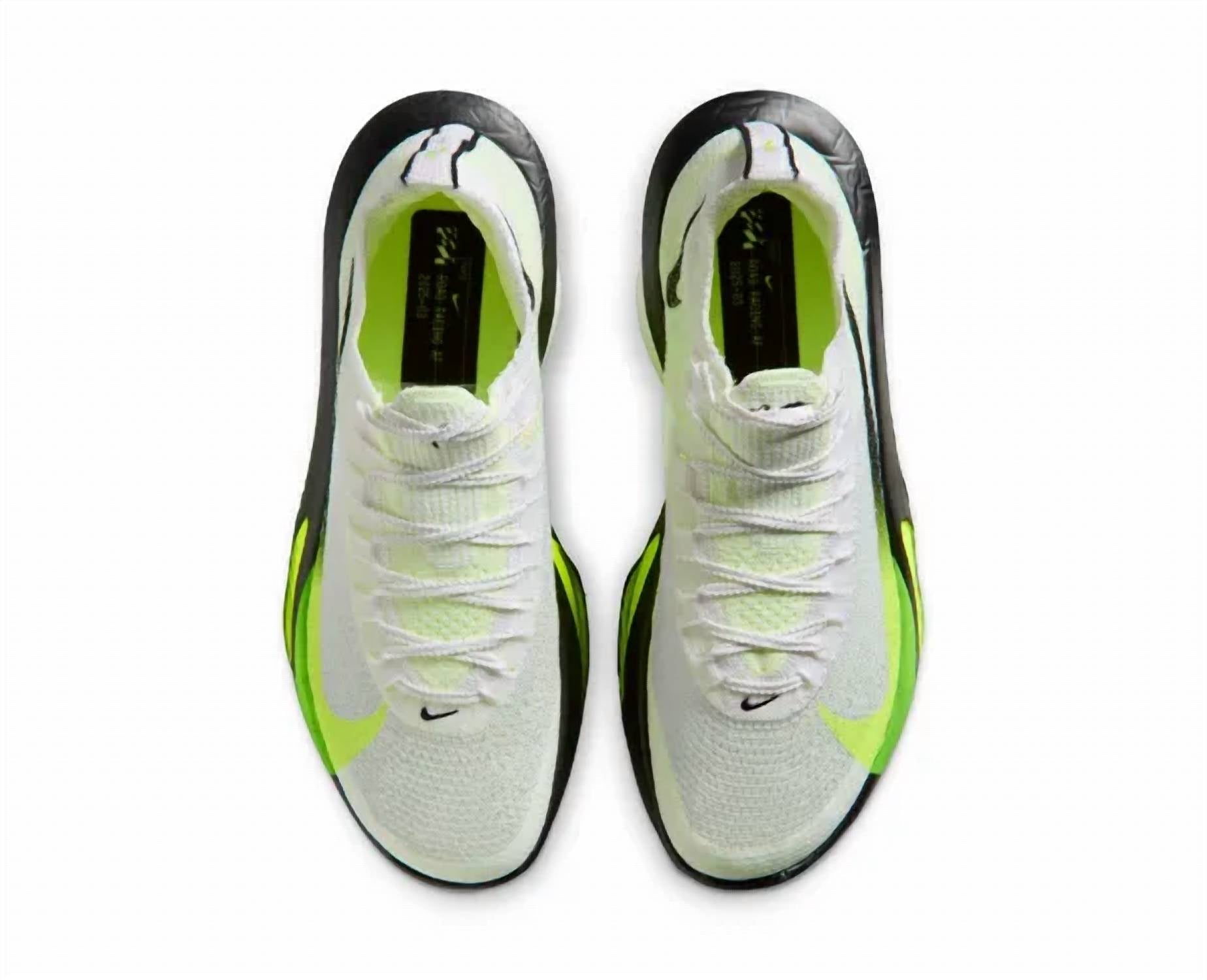 Men's Alphafly 3 Running Shoes In White/black-Volt-Barely Volt