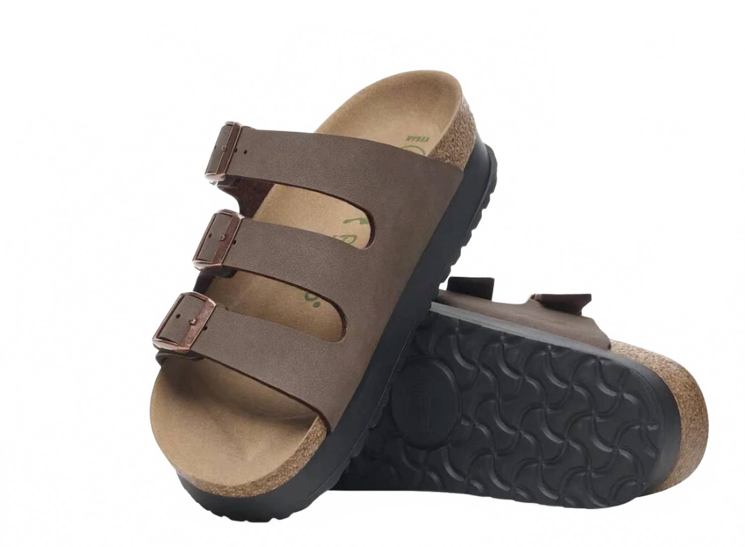 Women's Papillio Vegan Florida Flex Platform Sandals In Mocha