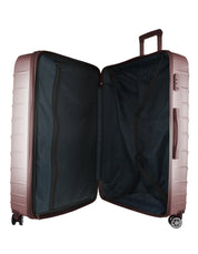 2pc Pierre Cardin Large Hard-Shell Suitcase & Cabin Set Luggage Tag Rose