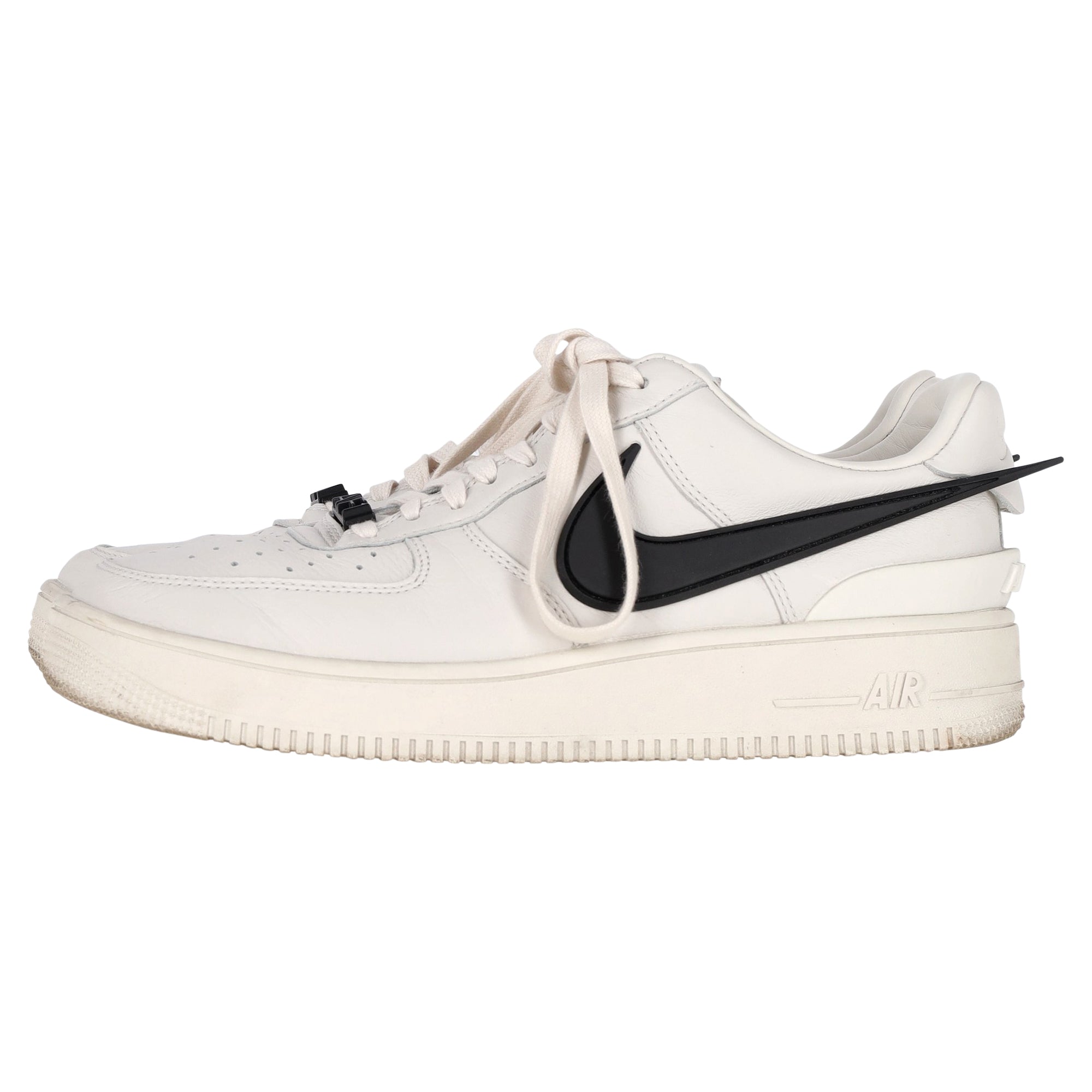 Nike Air Force 1 x AMBUSH Phantom Sneakers in White Leather