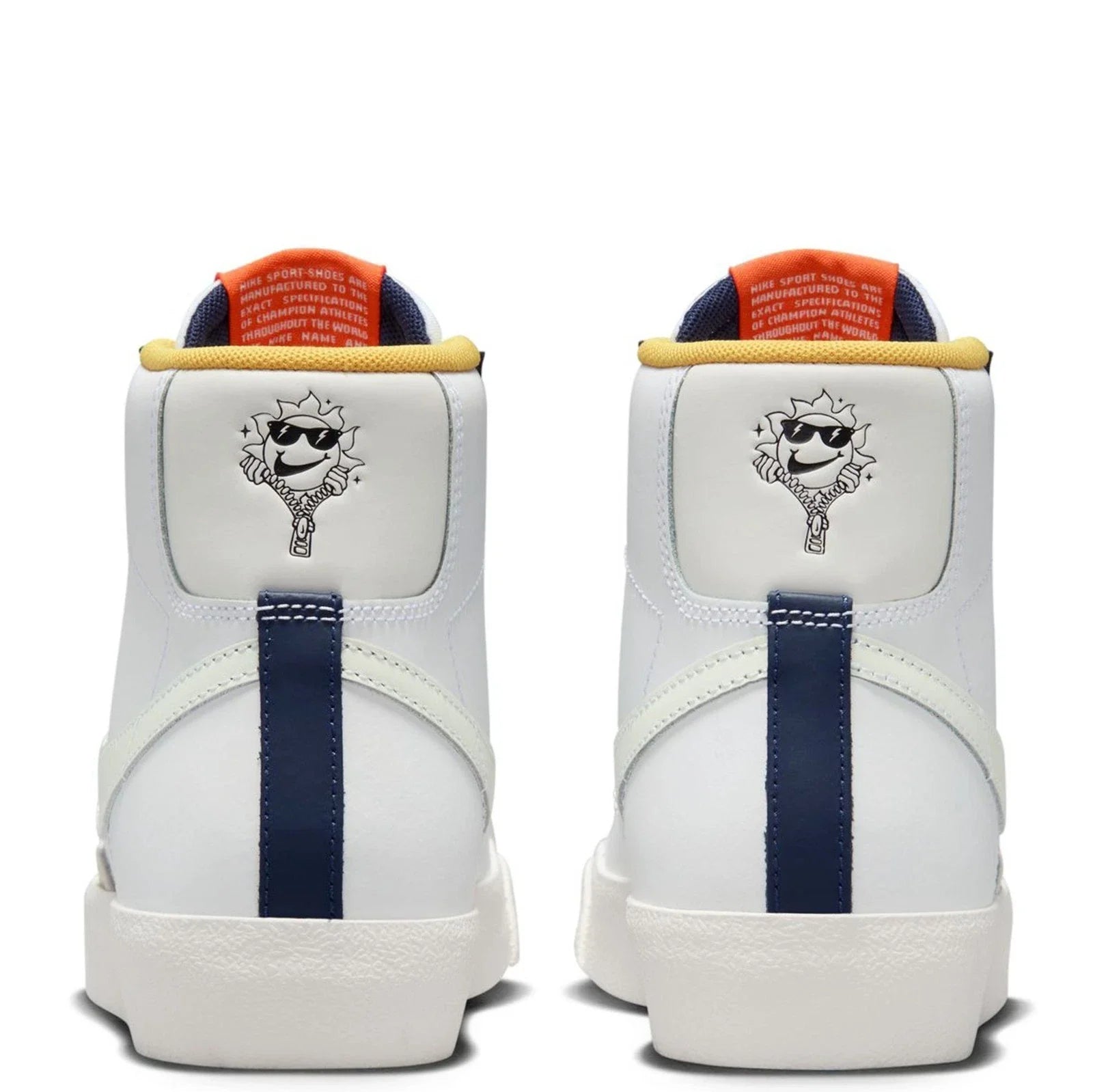 Youth Nike Blazer Mid ' FN6966- White Midnight Navy Grade School Shoes HTAT2