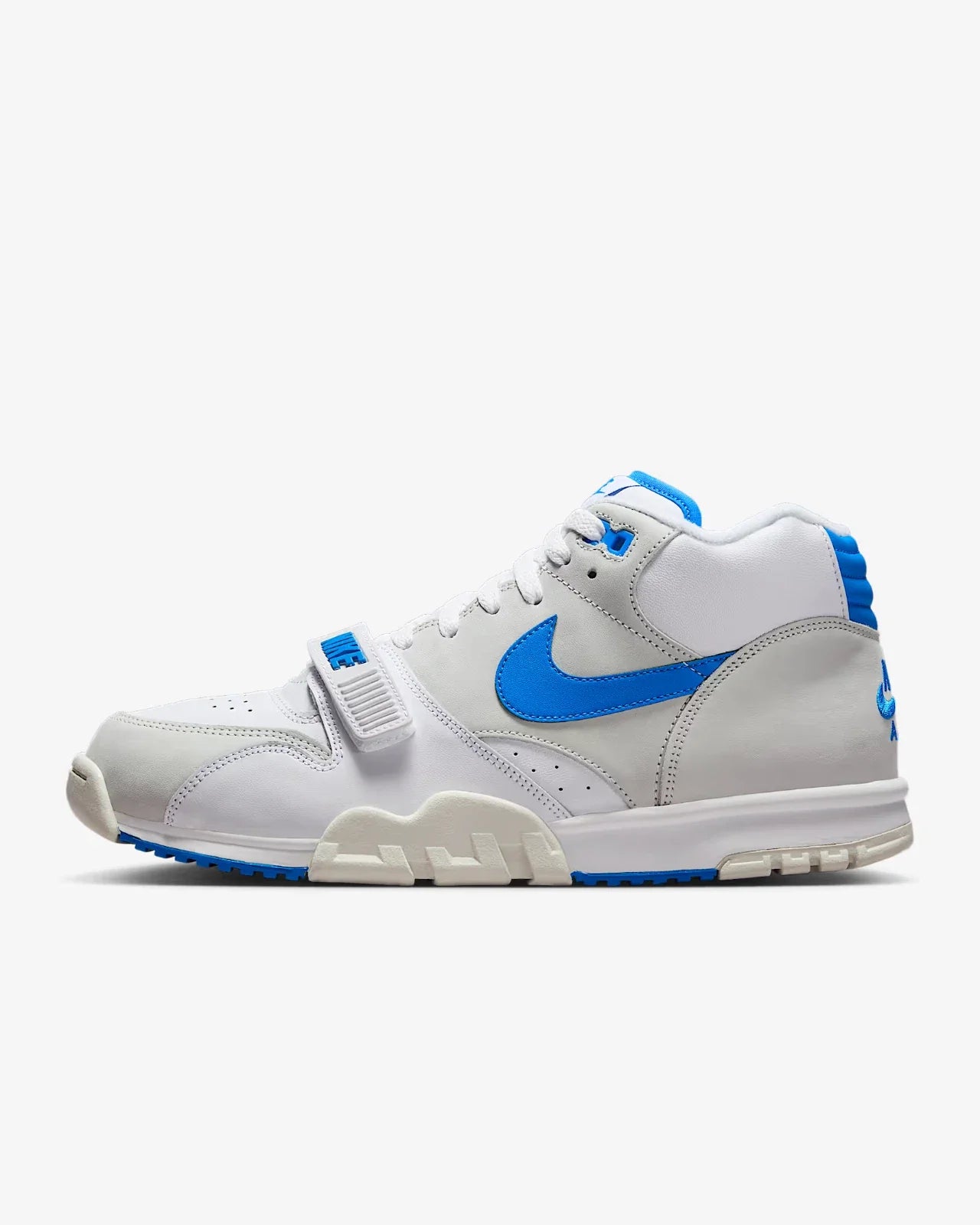 Men's Nike Air Trainer 1 FJ4183-100 Sneakers White Blue Leather Sportswear Shoes