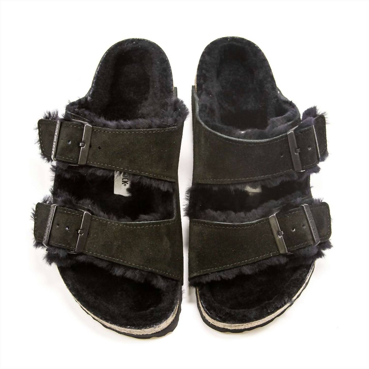 Men's Arizona Shearling Sandals In Black