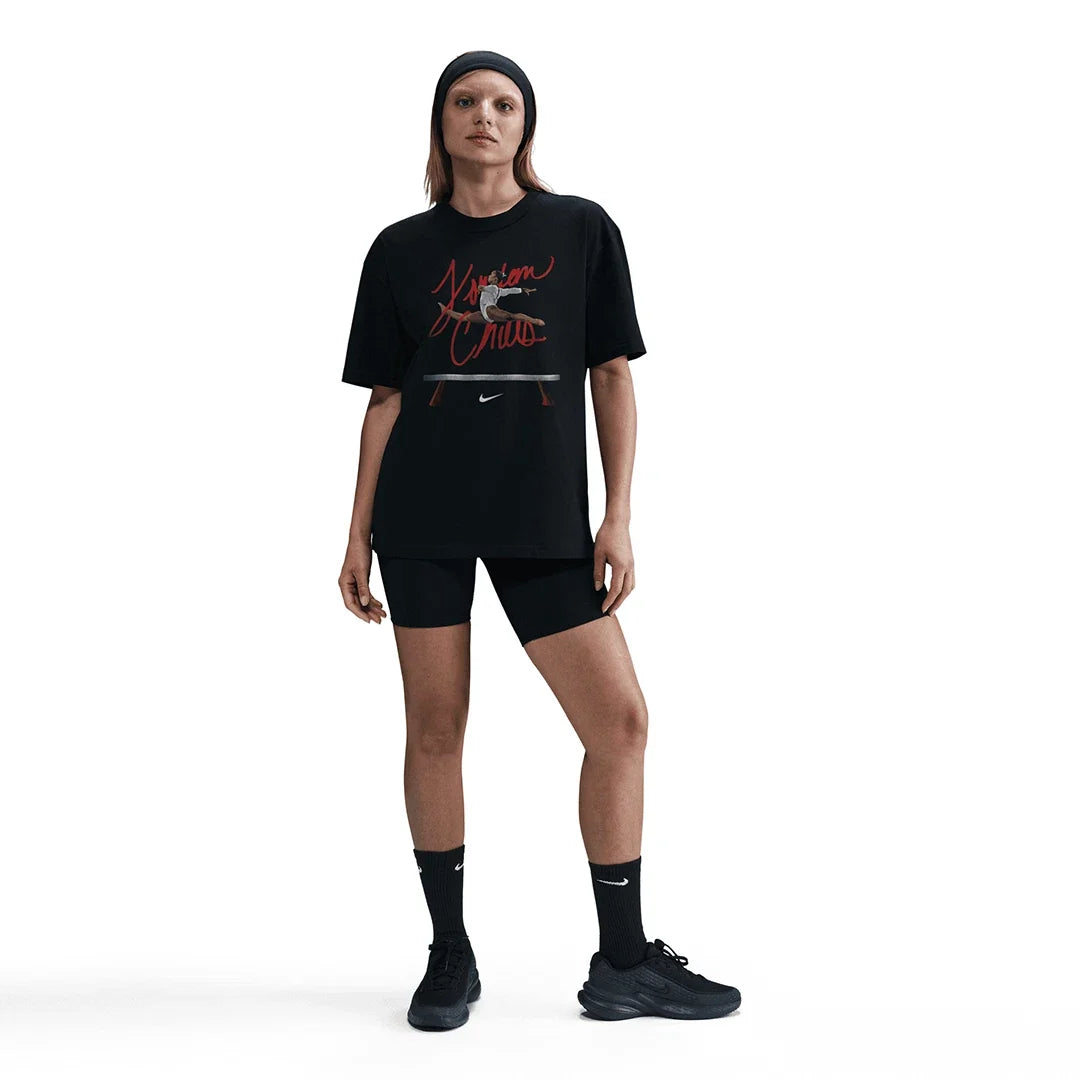 Nike Jordan Chiles T-Shirt Unisex Black Graphic 100% Cotton Pullover DSGL840