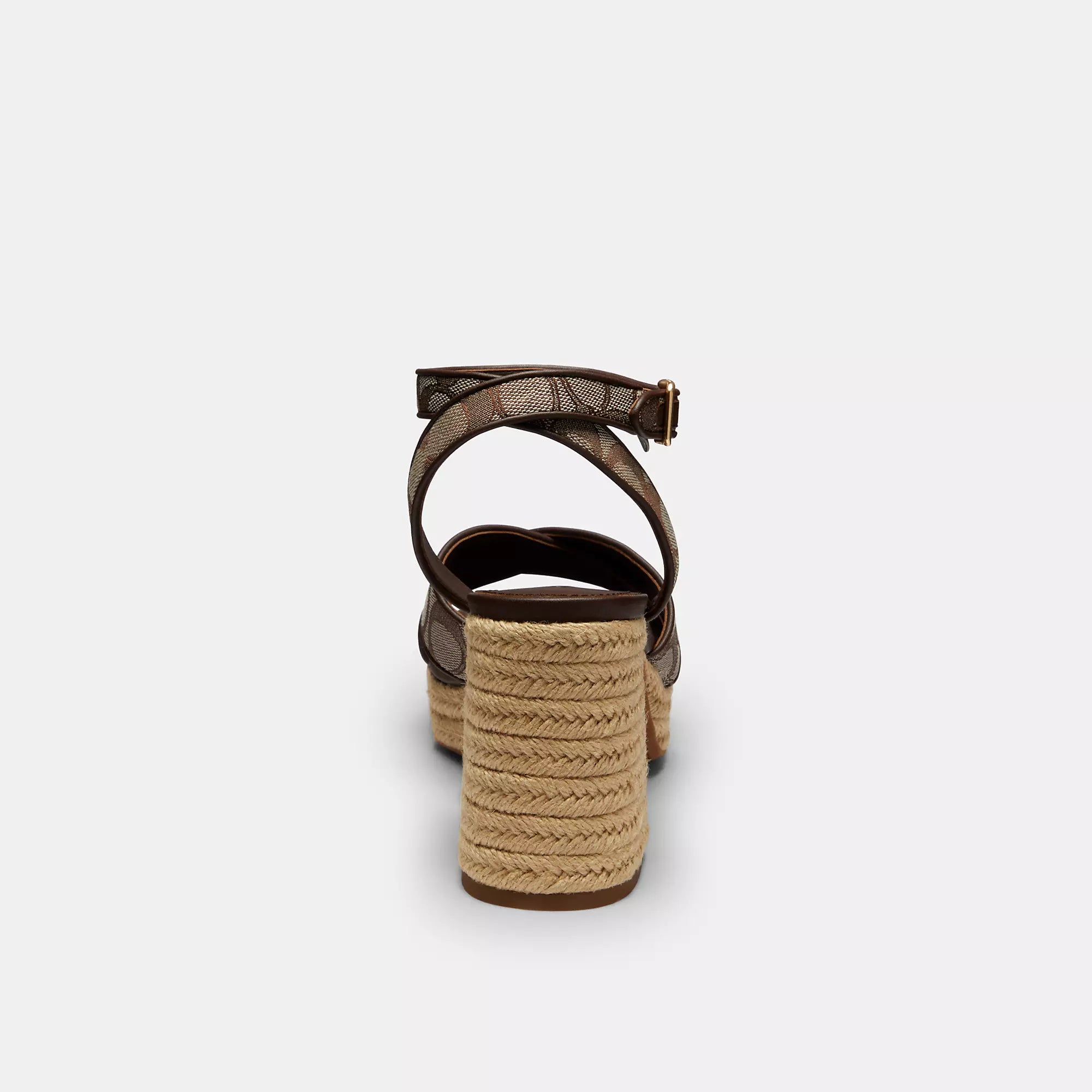 Coach Outlet Block Heel Sandal In Signature Jacquard