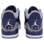 Nike Air Jordan 3 Retro Sneakers in 'Georgetown' in Blue and Grey Tumbled Leather