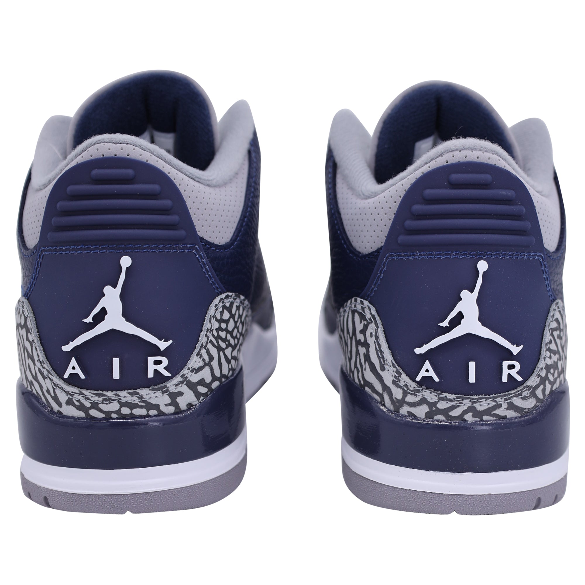 Nike Air Jordan 3 Retro Sneakers in 'Georgetown' in Blue and Grey Tumbled Leather