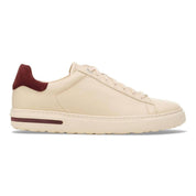 Women's Bend Low Leather Sneakers In Eggshell / Zinfandel