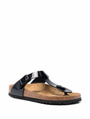 Women's Gizeh Patent-Leather Sandals In Black