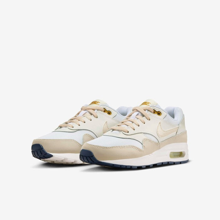 Kids Nike Air Max 1 DZ3307-103 Sneaker White Bronzine Lifestyle Shoes DWA105