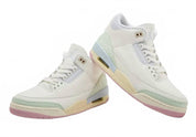 Men's Retro Jordan 3 Sneaker In Pastel Green/pink