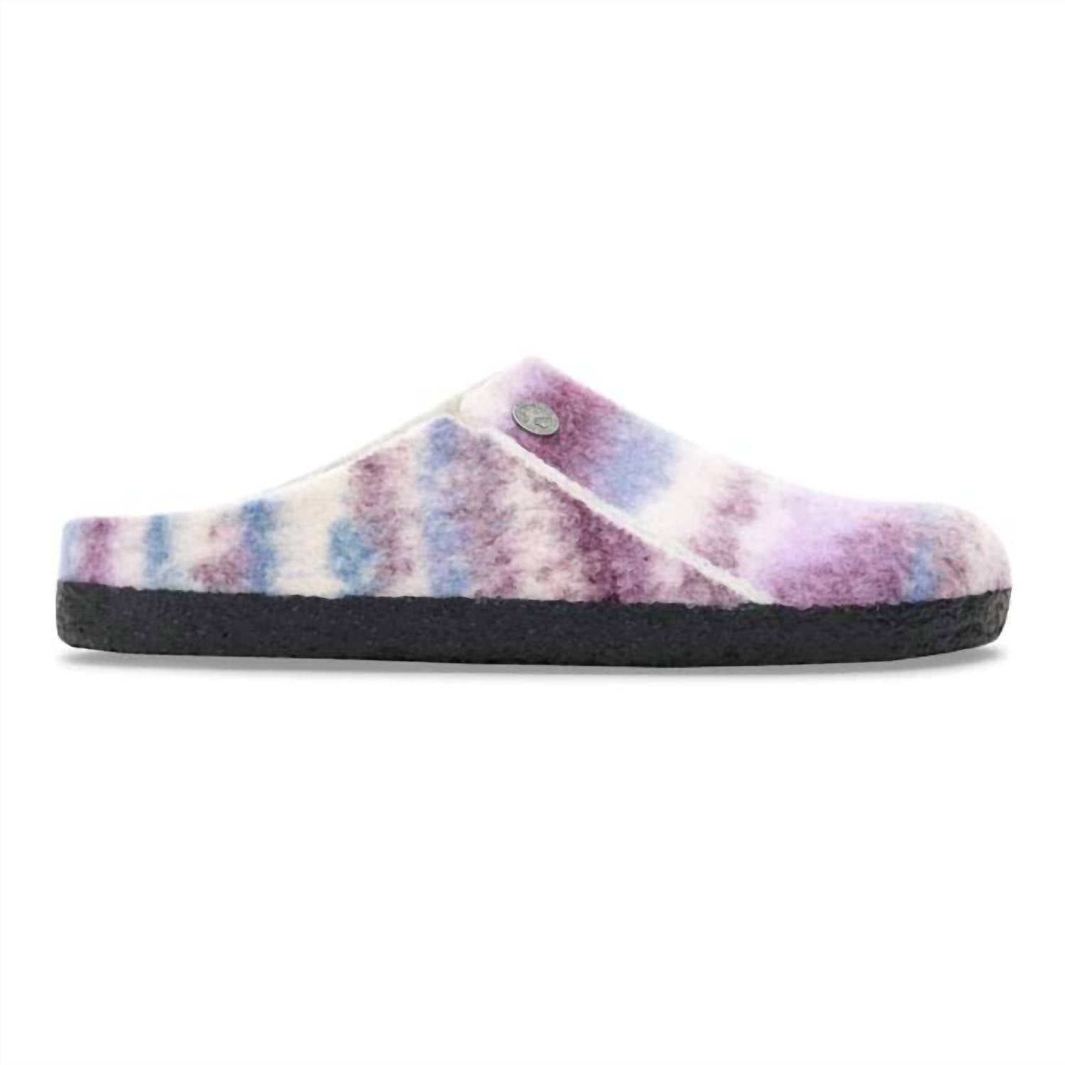 Unisex Zermatt Rivet Slippers In Dyed Stripes Mauve