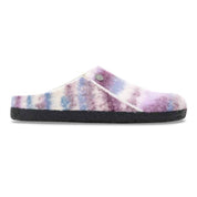 Unisex Zermatt Rivet Slippers In Dyed Stripes Mauve