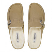 Women's Buckley Shearling Narrow Clogs In Taupe