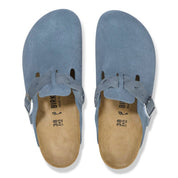 Women's Boston Braided Narrow Clogs In Elemental Blue Suede