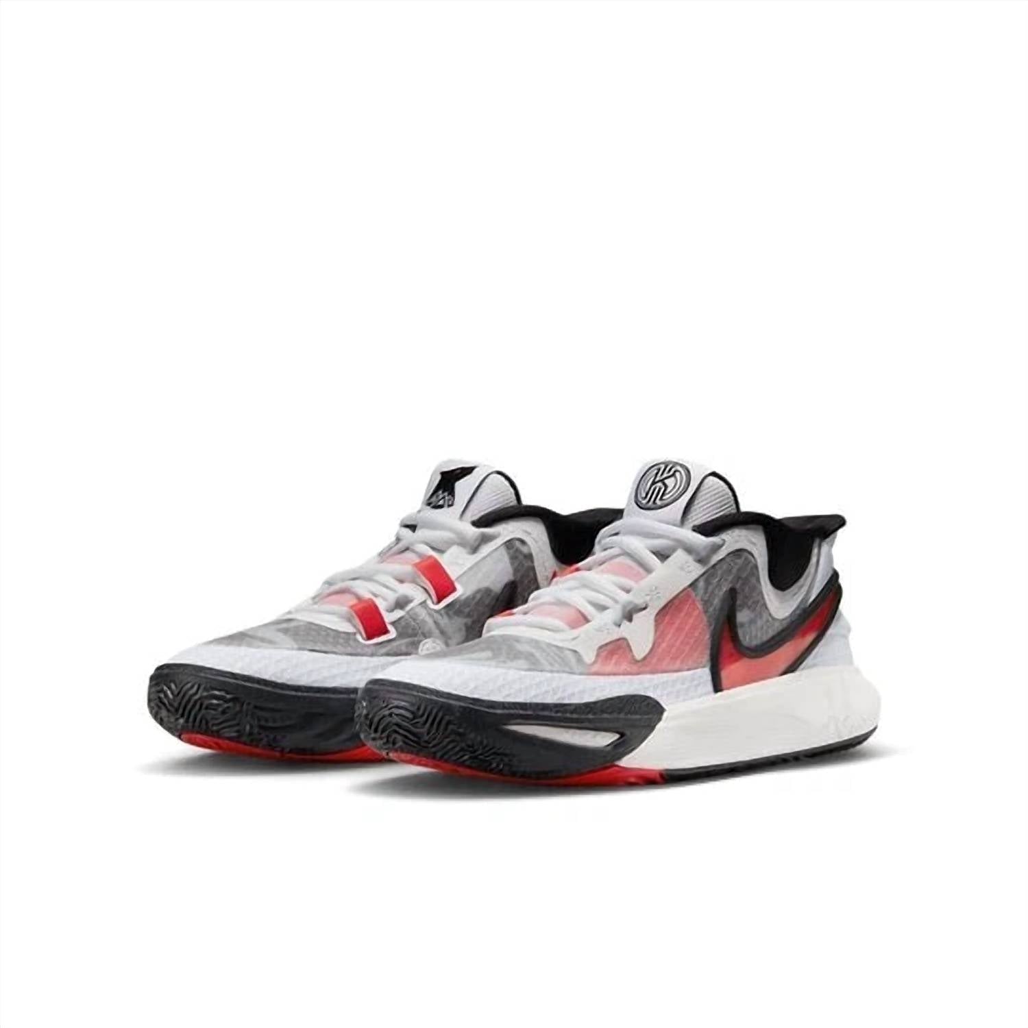 Kyrie 8 Kids Shoes In White University Red-Black