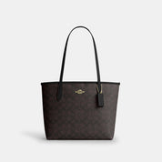 Coach Outlet Medium City Tote Bag In Signature Canvas