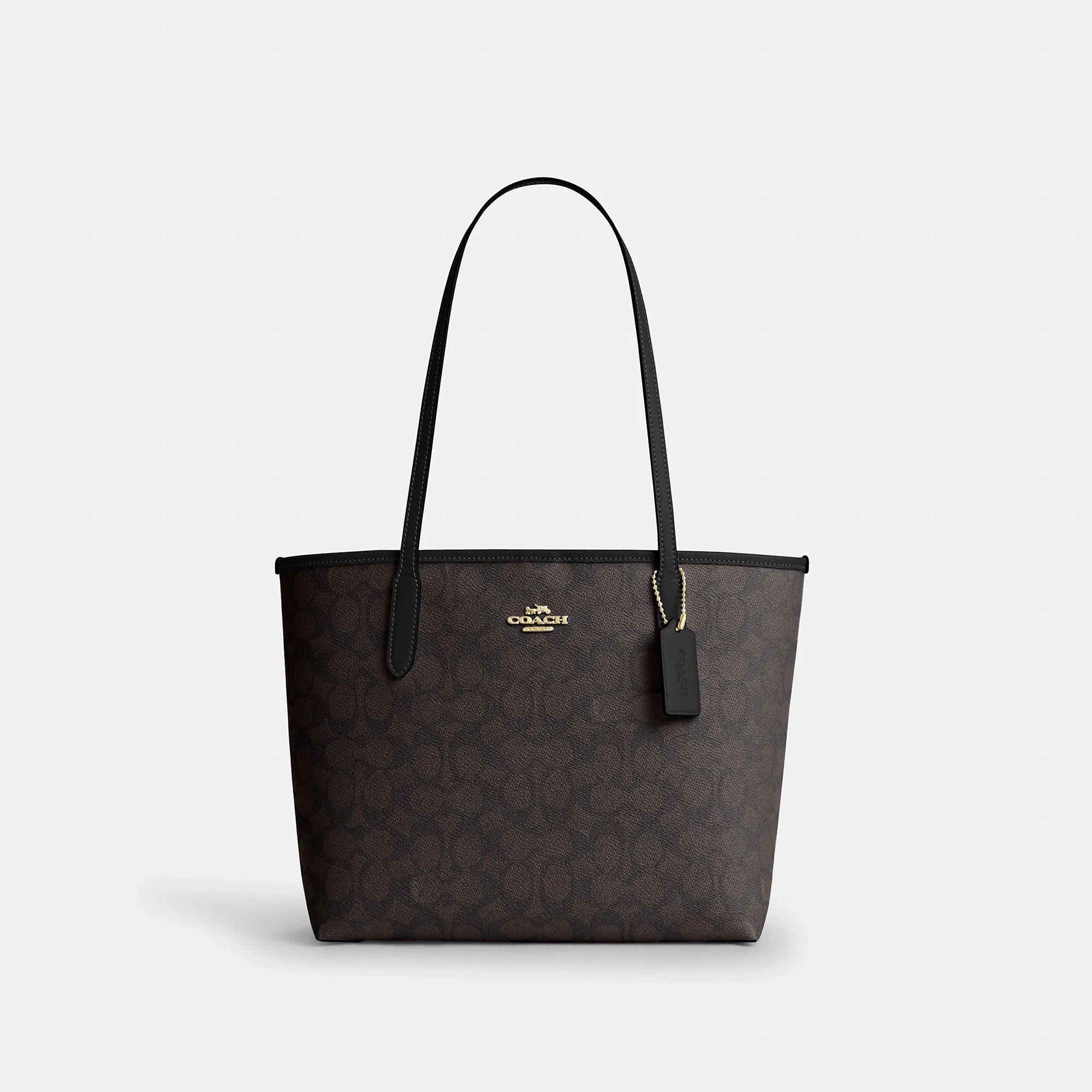 Coach Outlet Medium City Tote Bag In Signature Canvas