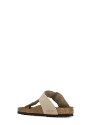 Beige Gizeh Big Buckle Sandals