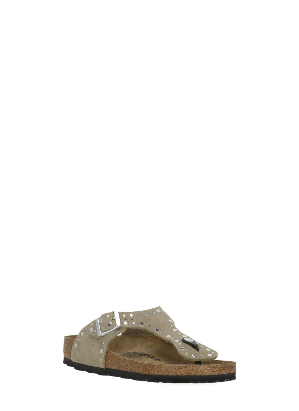 Beige Gizeh Rivet Studded Sandals