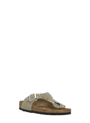 Beige Gizeh Rivet Studded Sandals