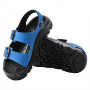 Kid's Mogami Birko-Flor Sandals In Icy Ultrablue Black