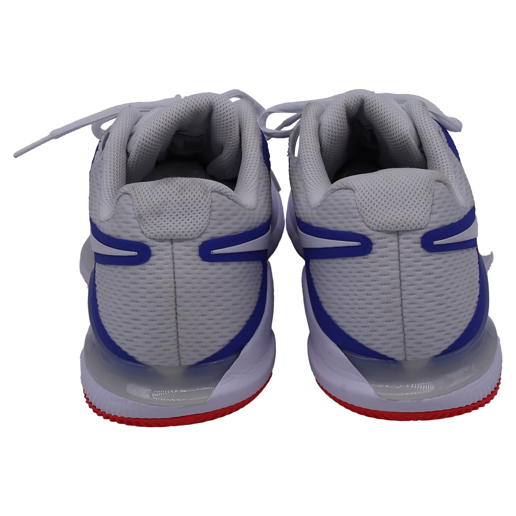 Nike Court Air Zoom Vapor X Sneakers in White Game Royal Polyester