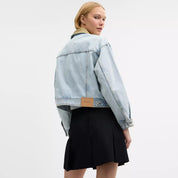 Coach Outlet Denim Jacket With Corduroy Collar In Organic Cotton