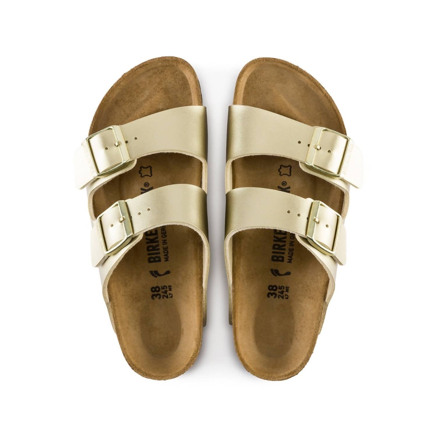 Women's Arizona Birko-Flor Sandals In Gold