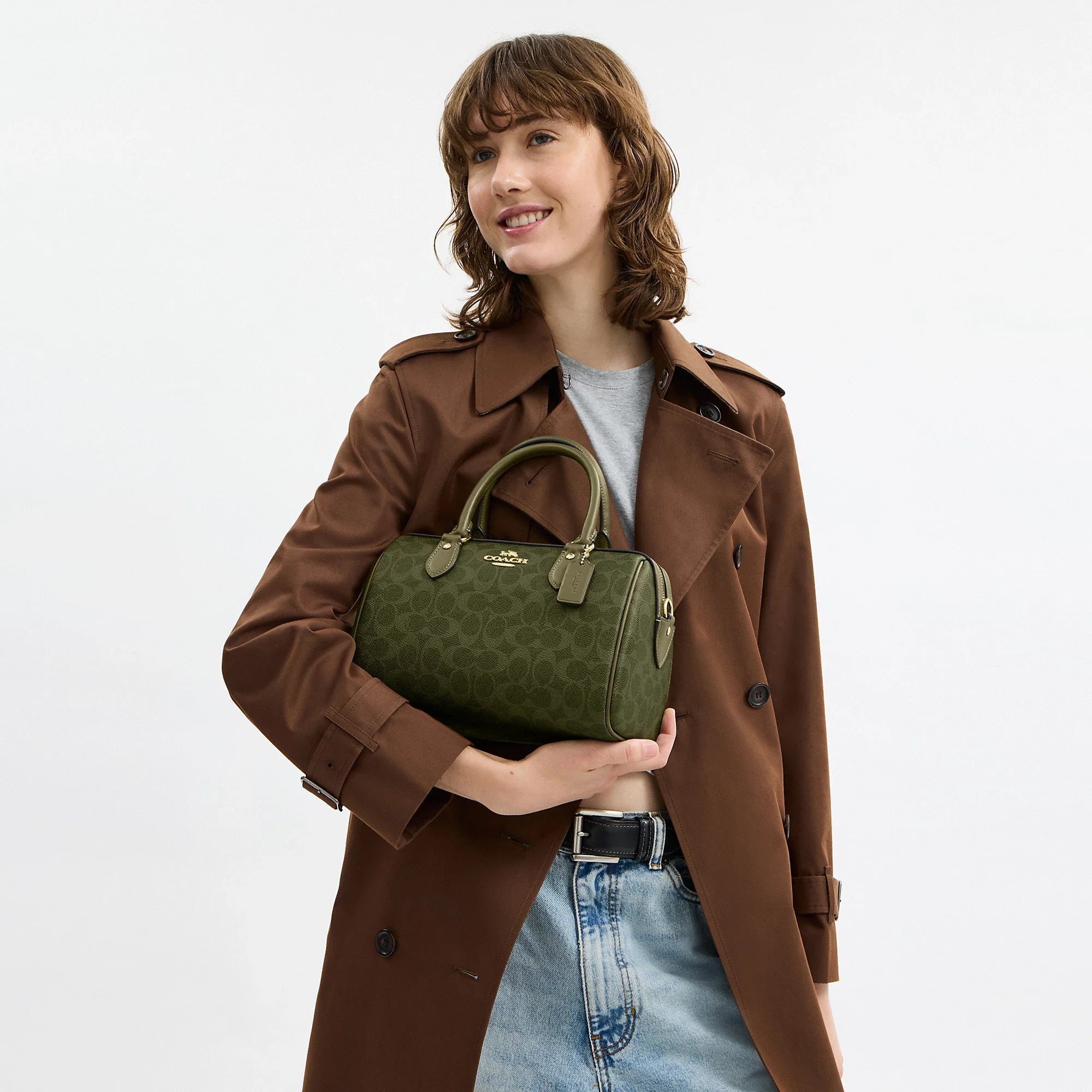 Coach Outlet Rowan Satchel Bag In Signature Canvas