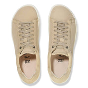 Women's Bend Low Suede Leather Sneakers In Sandcastle/white