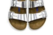 Women's Arizona Soft Footbed Sandals In Silver