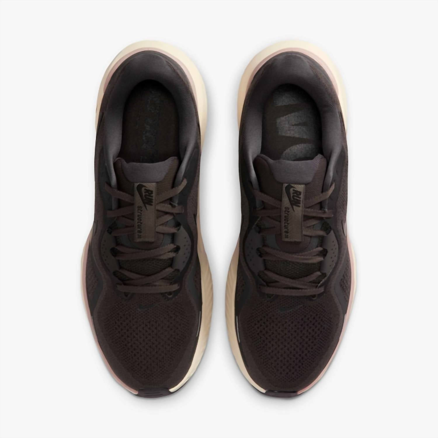 Men's Structure 26 Road Running Shoes In Medium Ash College Grey Coconut Milk Black