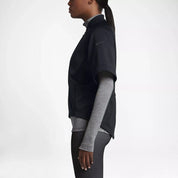 Women's Nike Therma Sphere Jacket Black Short Sleeve Full Zip Active ASM105