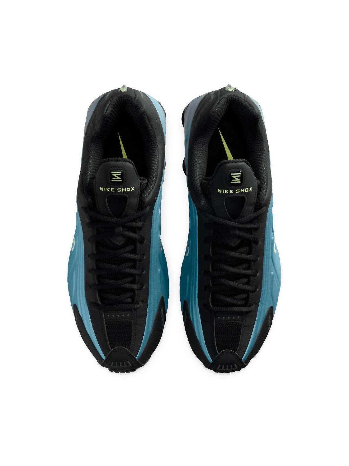 Men's Shox R4 Shoes In Sapphire/lightt Liquid Lime/pencil Point