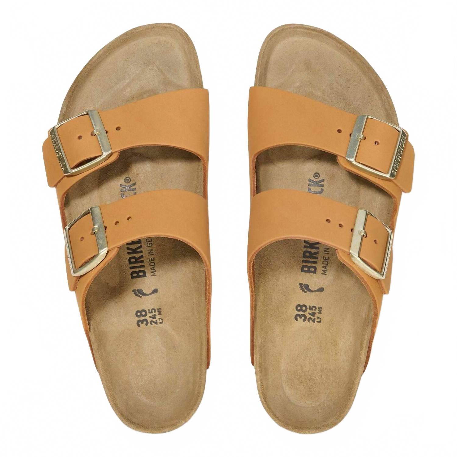 Women's Arizona Leather Sandals In Burnt Orange