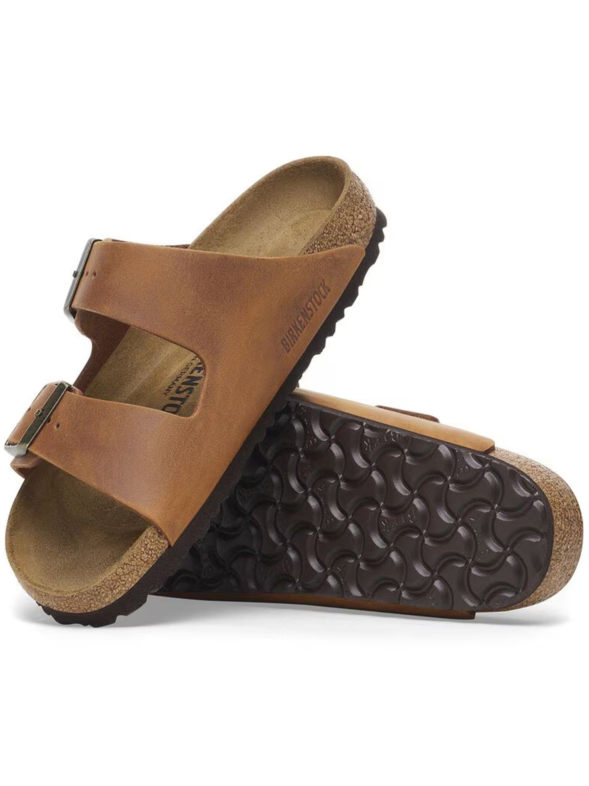 Arizona Brown Leather Open Toe Sandals