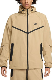 Nike Tech HM7151-297 Jacket Men's Parachute Beige Woven Hooded Full Zip POSH002