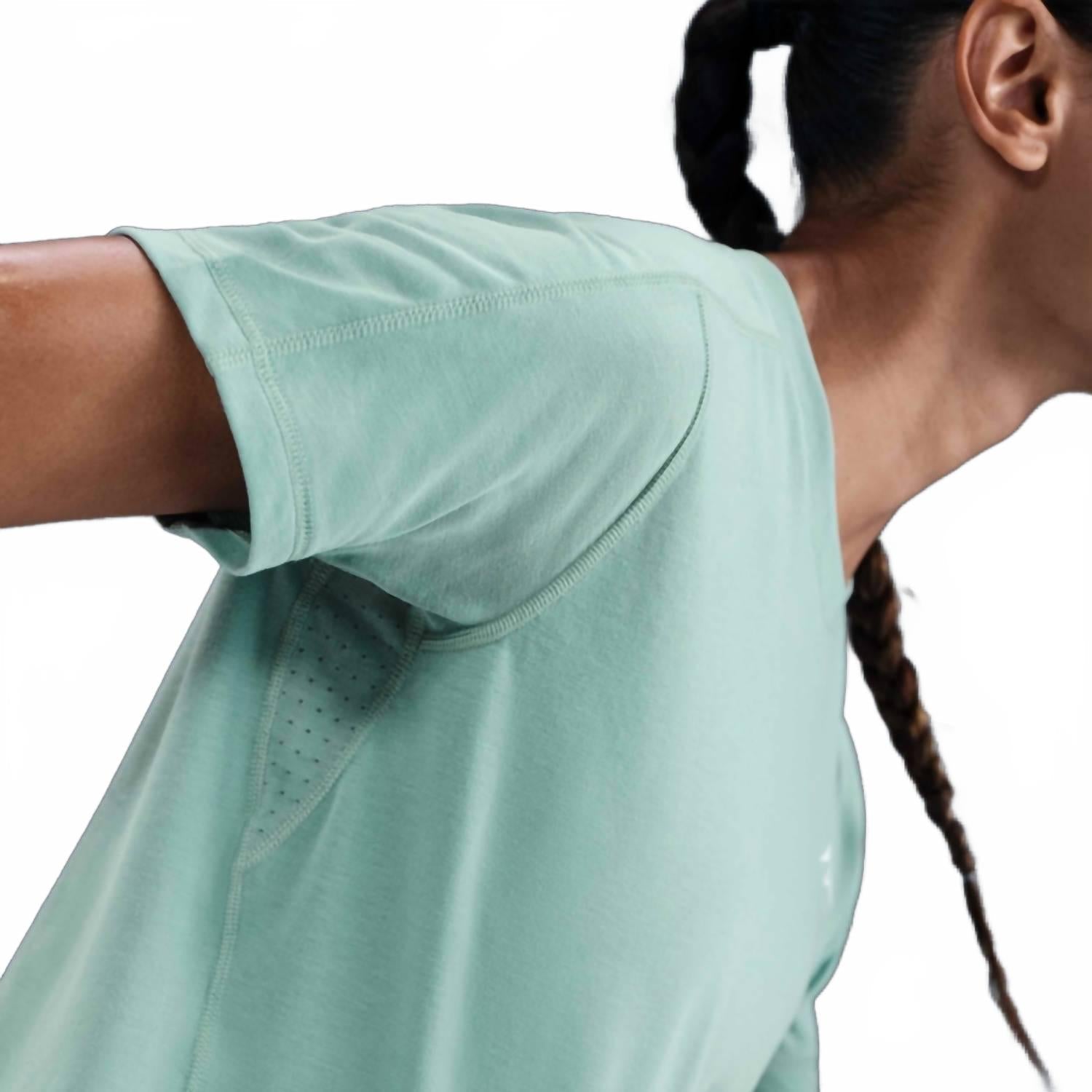 Trail Dri Fit Short Sleeve Running Top In Cannon/summit White