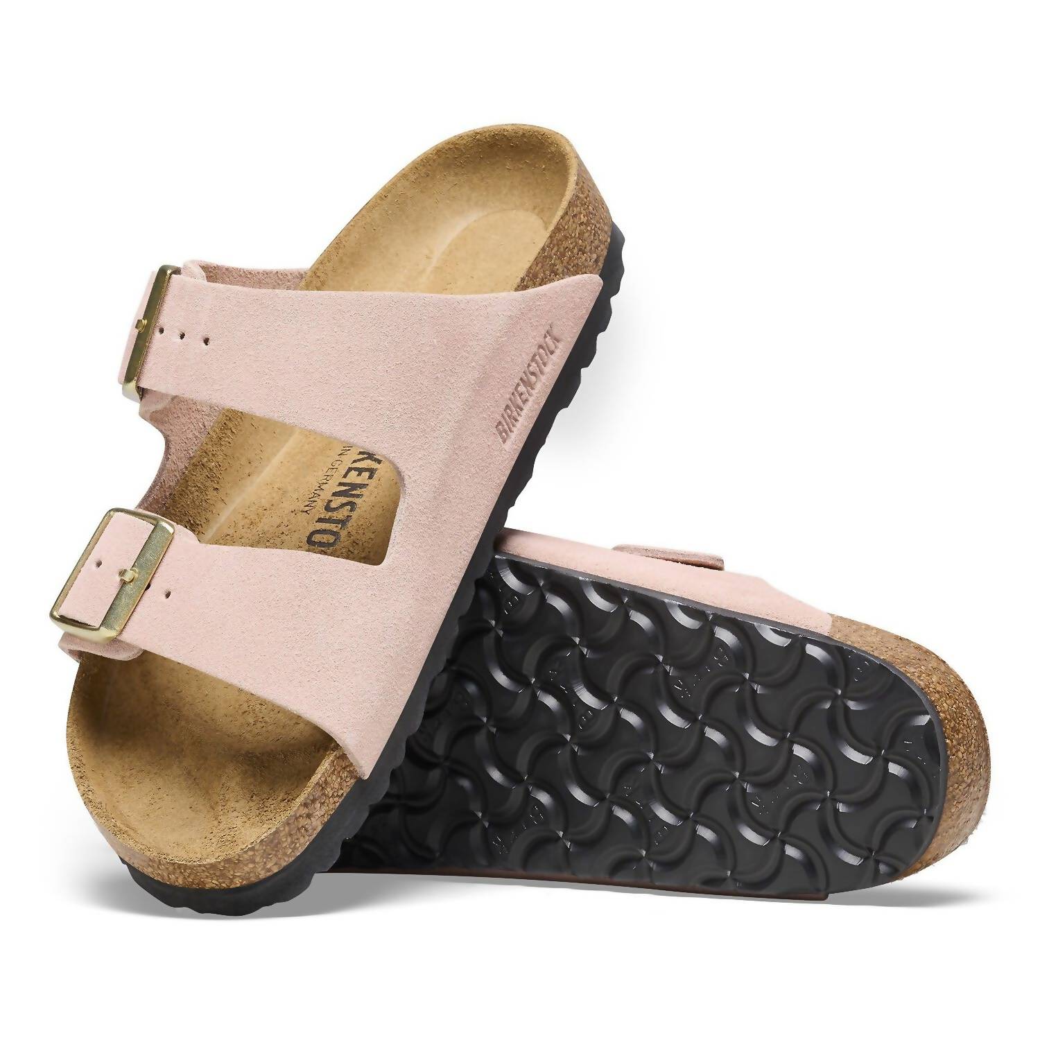 Women's Arizona Suede Leather Sandal In Light Rose