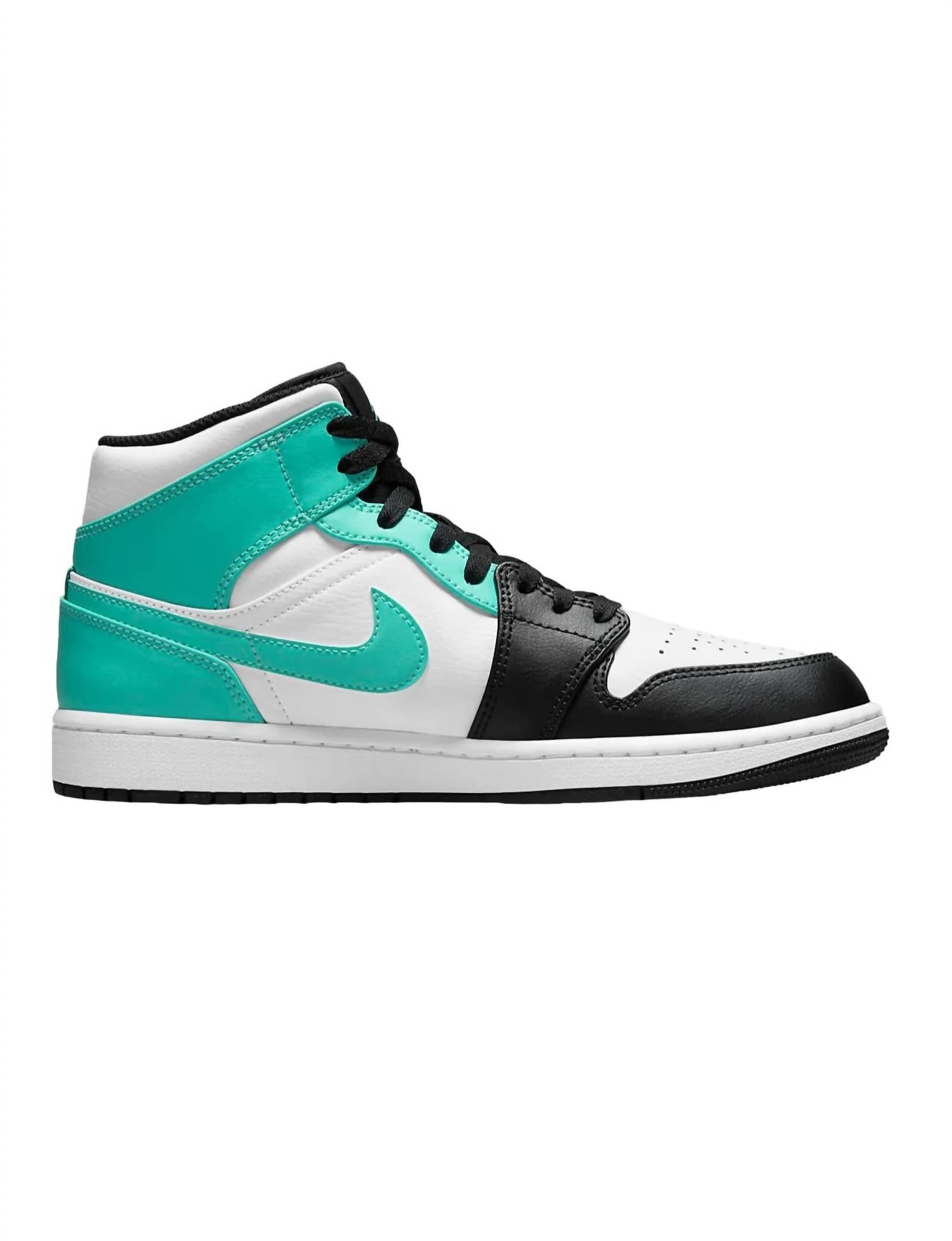 Men'S Air Jordan 1 Mid Sneaker in White/Tropical Twist/Black