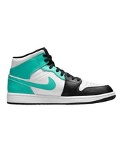 Men'S Air Jordan 1 Mid Sneaker in White/Tropical Twist/Black
