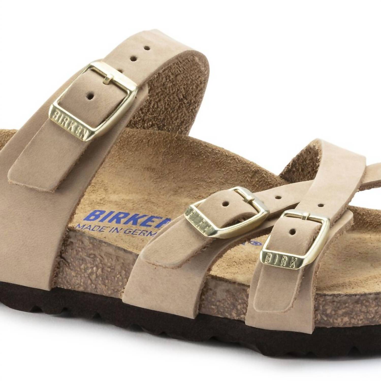 Women's Franca Soft Footbed Leather Sandal In Sandcastle